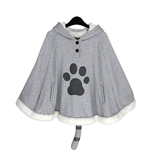 Cute Catpaw Print Soft Fleece Outwear