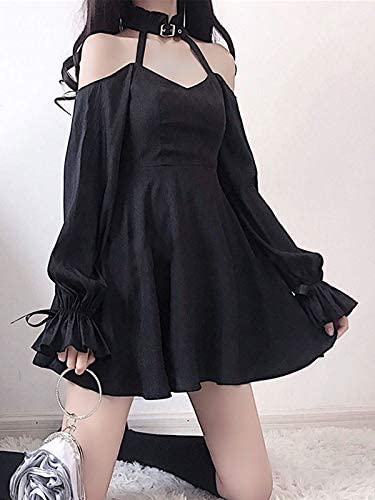 Kawaii Ruffle Off-Shoulder Long Sleeve Dress with Bowknot 2