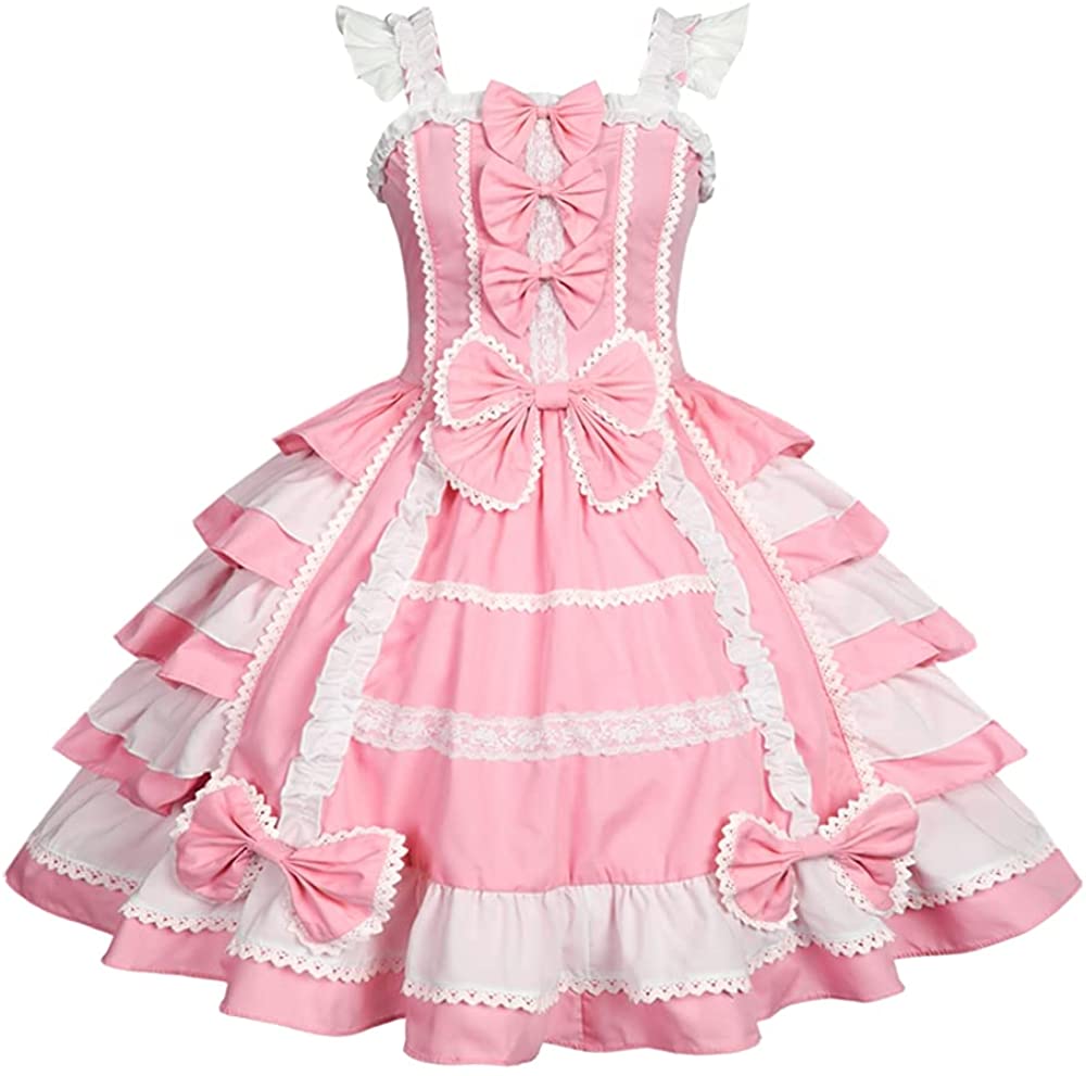 Kawaii Lace Layers Maid Lolita Dresses