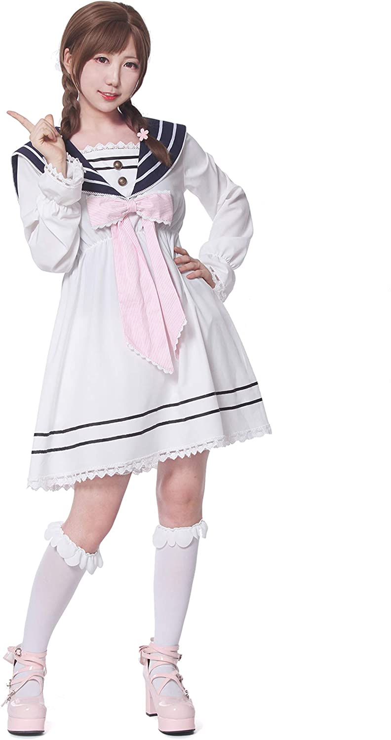 Kawaii Girl Sailor Dress pink 1