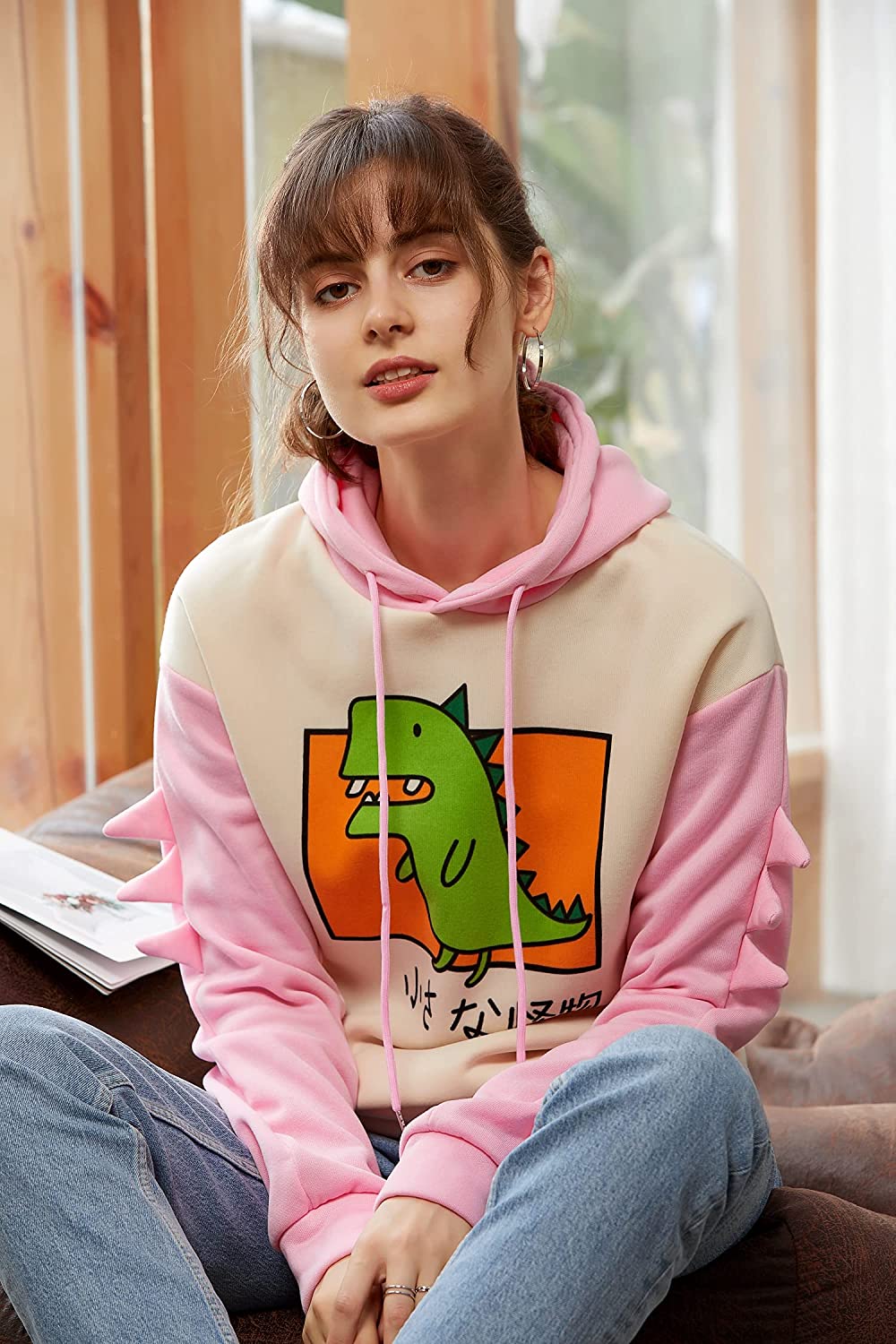 Cute Dinosaur Aesthetic Hoodie Sweatshirts