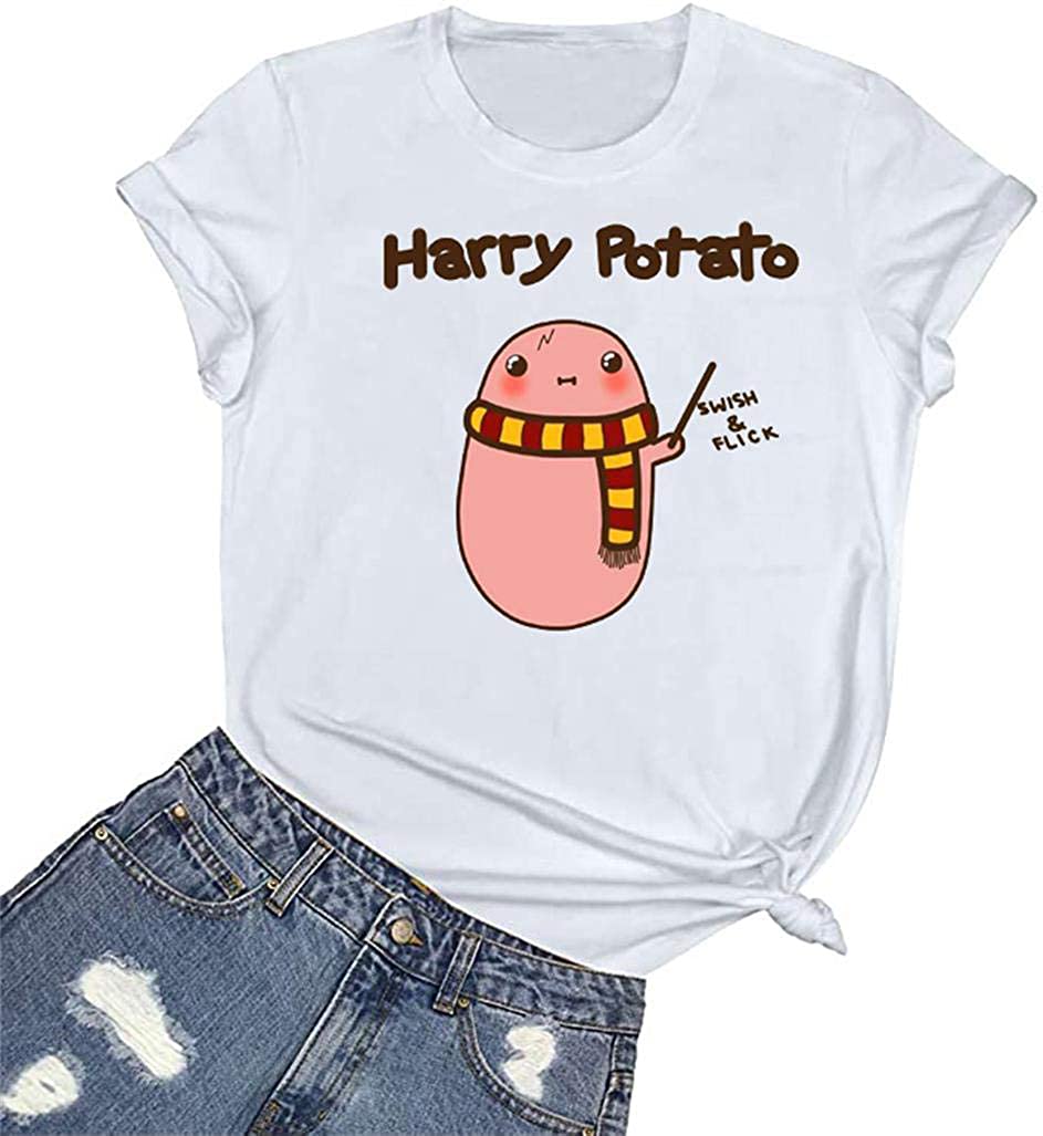 Cute Potato Graphic Tees Shirts
