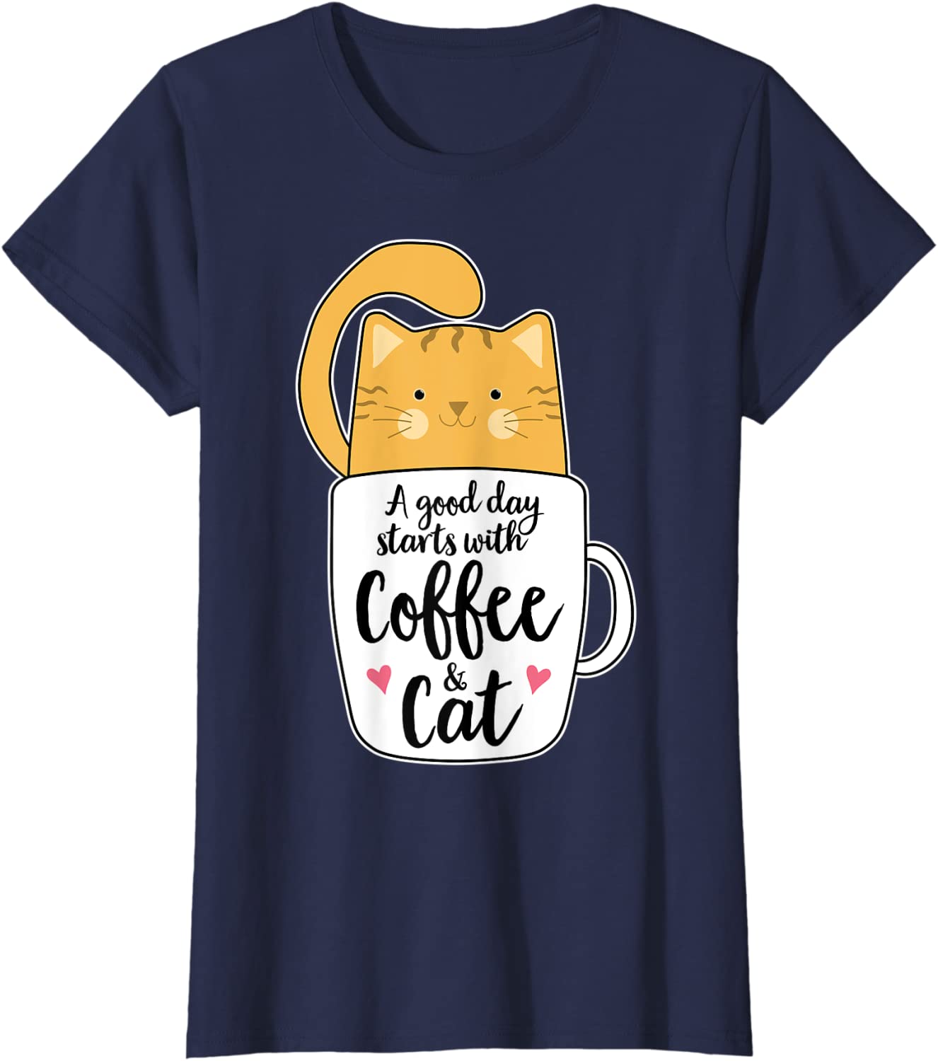 Orange Cat Coffee Mug Tshirt