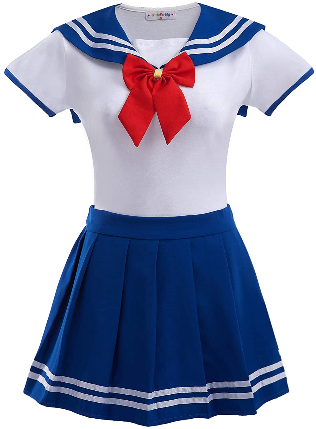 Snap Crotch Romper Onesie Skirt Set Sailorblue2