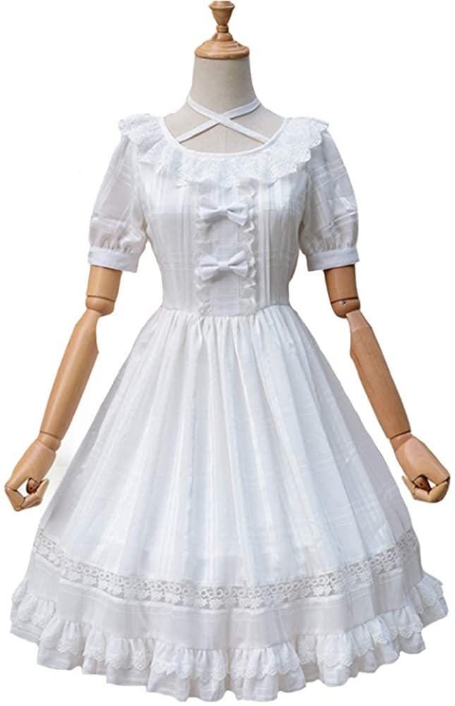 Kawaii White Sweet Lolita Dress Princess Court Skirts 3