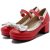 Cute Lolita Cosplay Shoes Bow Mid Chunky Heel